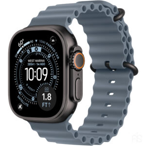 اپل واچ اولترا ۳ تیتانیومی مشکی با بند اوشن آبی انکر Apple Watch Ultra 3 Black