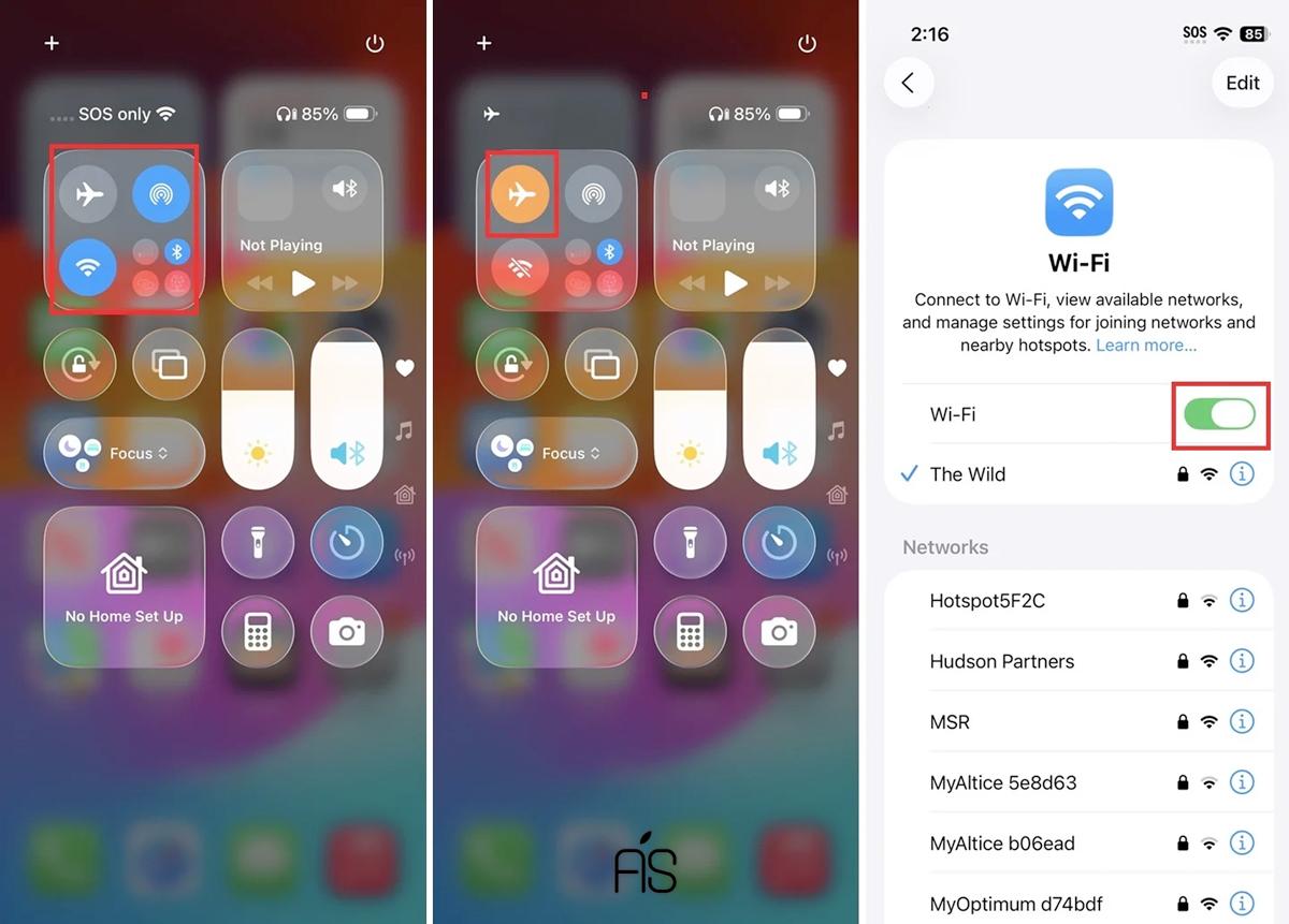 خاموش کردن Wi-Fi، Bluetooth و AirDrop در شرایط خاص