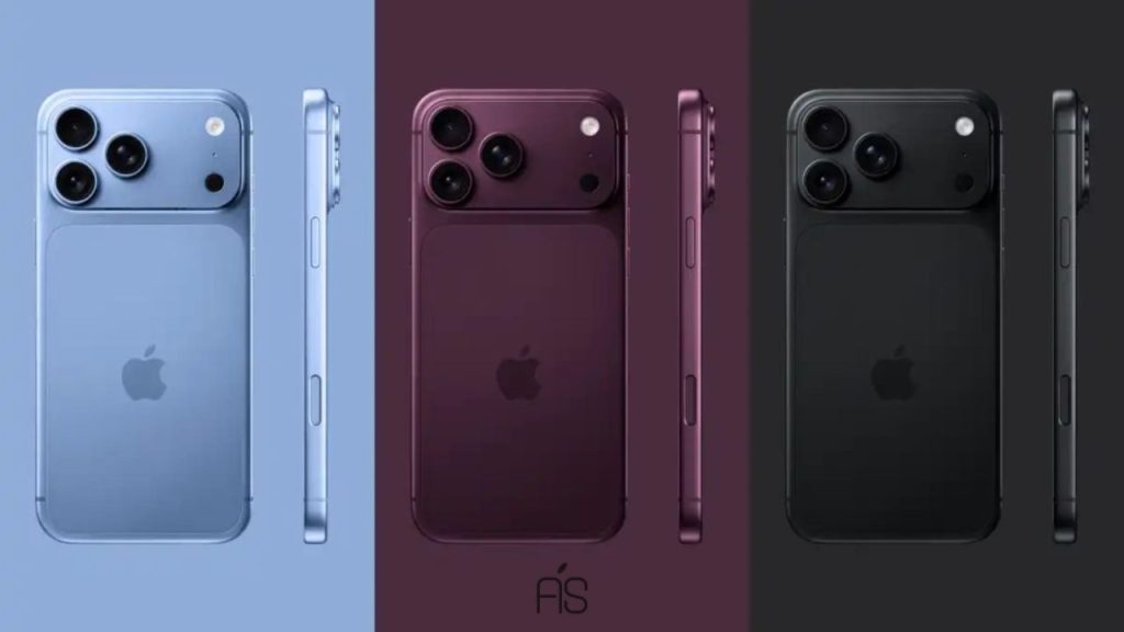 تصویری مفهومی از رنگ‌های احتمالی iPhone 18 Pro