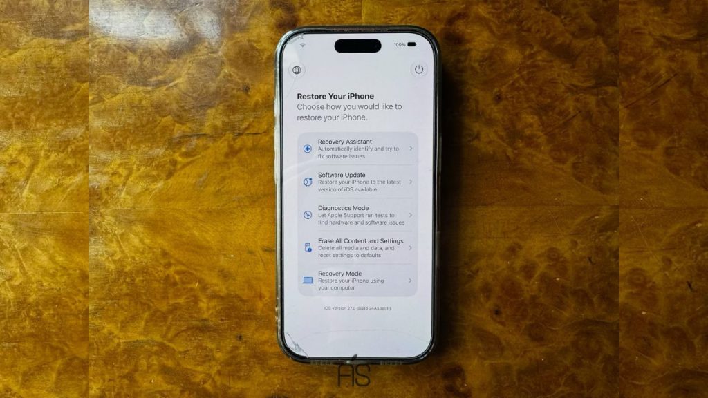 رابط کاربری جدید صفحه ریکاوری در iOS 27